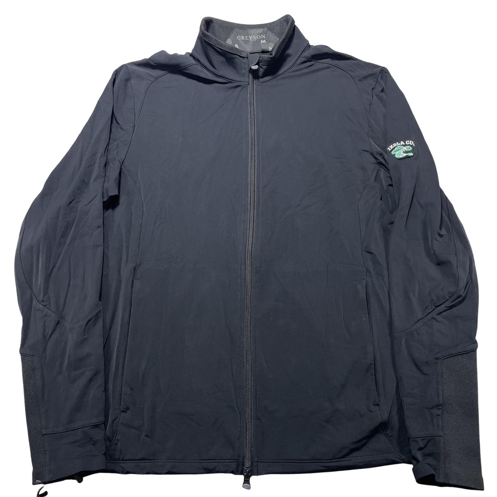 Greyson Jacket Mens Medium Black Softshell Full Zip Ikola Cup Golf Lightweight